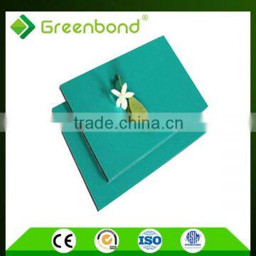 Greenbond unbreakable PVDF & PE high gloss plastic exterior decorative metal wall panel