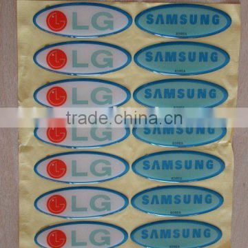 2015 hot sale custom particular crystal epoxy sticker new design