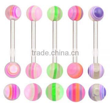 TR01042 resin tongue barbell body piercing , free sample tongue rings