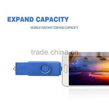 Super 2 In 1 OTG Micro USB Flash Drive 64GB Classic Style For Mobile Smart Phone Tablet Computer Player TV DVD Etc (Golden) photo-4