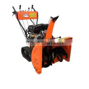 Professional manual start+ electric start snow thrower with track