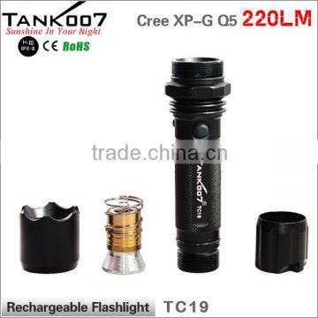 Quality Aluminum 3.7v Rechargeable Flashlight LED Wholesale From Tank007 Manufacturer photo-6