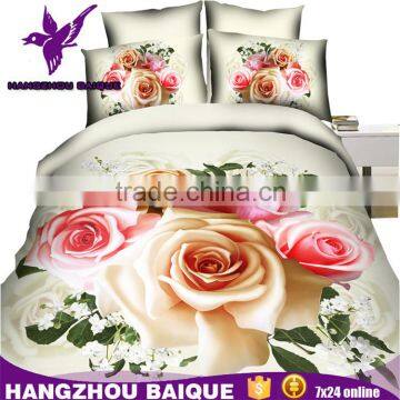 Pure Cotton Flower Design Bedding Sets Fabric 3D Bedsheets