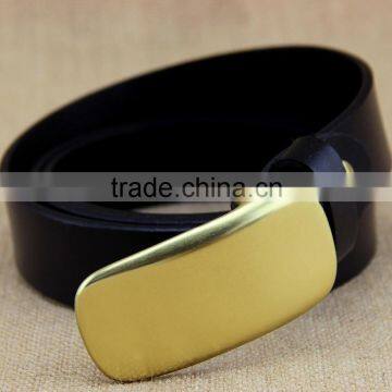 Square 4.1 cm Solid Brass Plate Bukle Brass Material Plaque Buckle Brass Plain Buckle photo-2