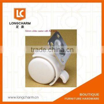 50mm Swivel Casters Office Chair Wheels Castors With Lock and Plate Made in China photo-4