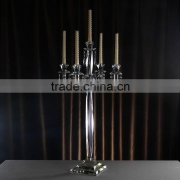 wholesale custom candle holder 5 arms crystal candelabra wedding