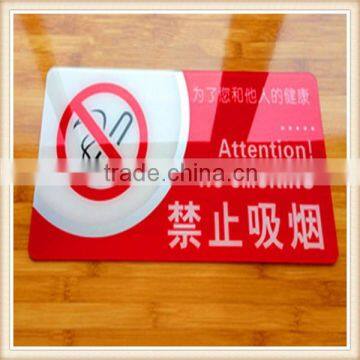 NO SMOKING acrylic plastic sign plate warning board sticker