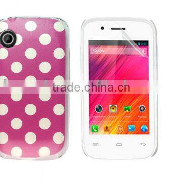 for wiko Ozzy high quality dark pink polka crystal case factory price