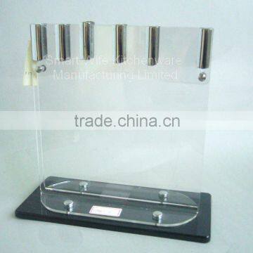 Good quality custom made clear acrylic knife racks