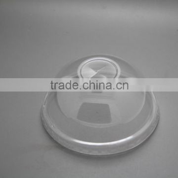 Diameter 80 disposable transparent plastic PET dome lids with'X'hole