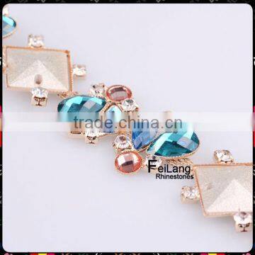Feilang New Style Teardrop Rhinestone Crystal Cup Chain for Clothing Accessories photo-2