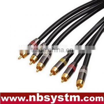 Assembly Type A/V Composite Cable 3xRCA Plug to 3xRCA Plug Red/White/Yellow