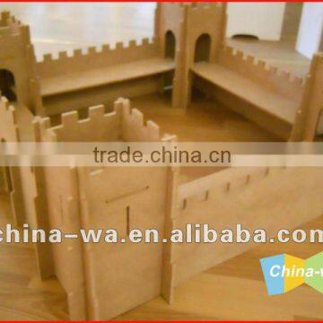 MDF DIY castle blocks toy for children