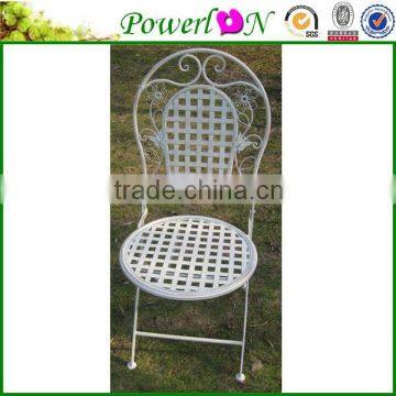 Hot Selling White Folding Antique Classical Round Chair Garden Furniture For Patio Backyard I28M TS05 X00 PL08-5601CP