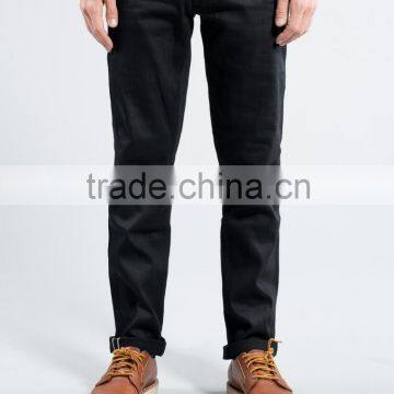 comfortable black selvedge jeans (JX028)