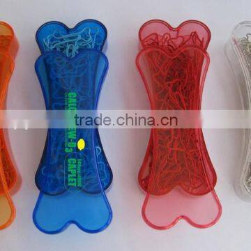 Magnetic Plastic Bone Shape Paper Clip Holder
