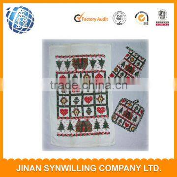 Cotton Country Kitchen Towel set OVEN GLOVE / OVEN MITT Gift
