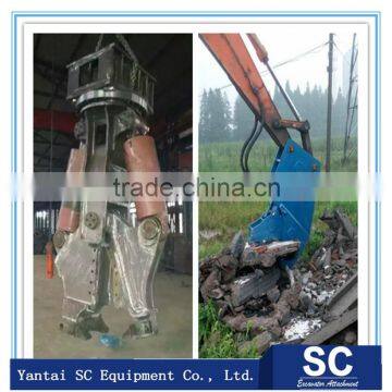 Concrete crusher, demolition pulverizer, hydraulic shear for all excavators