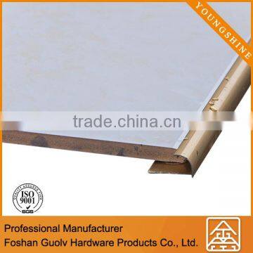 Easy to install aluminum decorative bullnose tile trim for wall corner