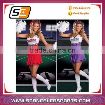 stan caleb Lastest custom wholesale cheer dance costumes short sleeve cheerleading uniforms for girls