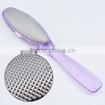 Plastic handle stainless steel foot file remove hard foot skin