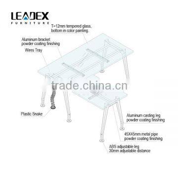 Popular Modern Office Furniture Glass Office Desk photo-6