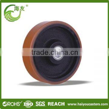 Alibaba china supplier 75-400mm Polyurethane wheels with cast iron centre