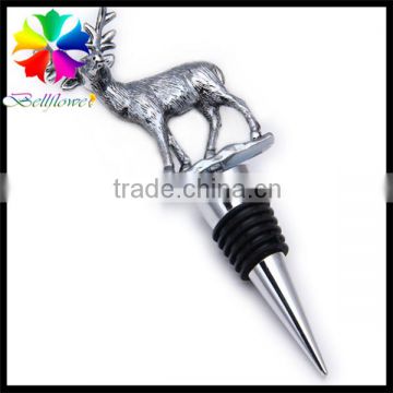 hot sale metal red wine stopper,shinning wine stopper, wine stopper with horse