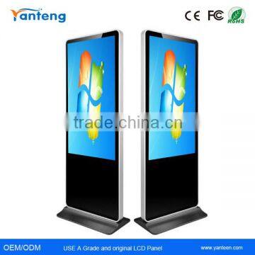 Aluminum bezel 65inch free standing digital signage with Windows version