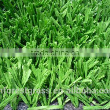 Green tone fibrillated fiber soccer artificial turf