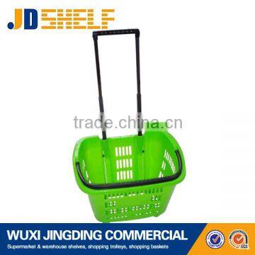 telescope handle plastic folding cart