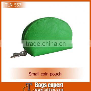 2015 Simple and fashion design PU leather small rounded coin purses