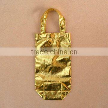 Foil / Metallic laminated drawstring favor pouches with handle