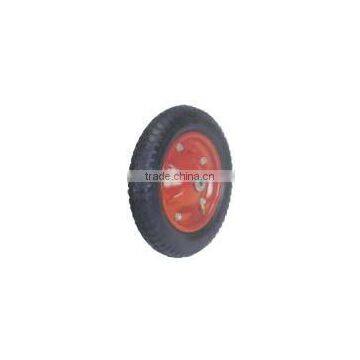 High Quality Wheelbarrow Rubber Wheel 400-8 PU photo-4