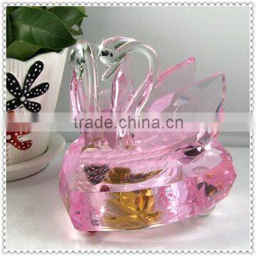 New Design Swan Crystal Music Box for Wedding Decoration