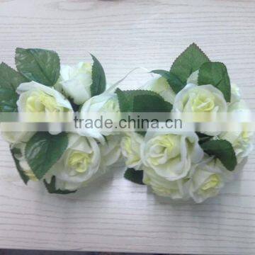 artificial flowers ball wedding decorative Silk rose Flower Ball with 18 flower heads