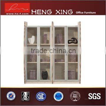 Aluminum framed wooden cabinet/ file cabinet/glass shelf HX-ND5015