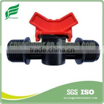 Double male thread mini valve for agriculture