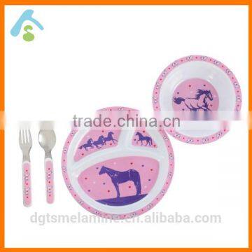 Food-safe melamine dinnerware set for young children