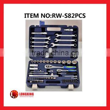 Factory Supply 82pcs (1/4"&1/2")socket wrench tool set for socket wrench set,spanner knife set
