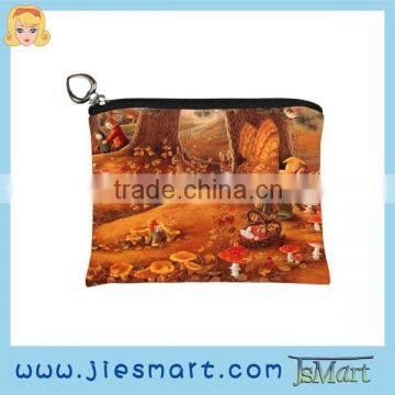 change purse sublimation printed change bag digital printing