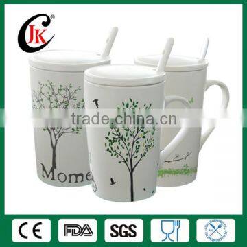 Wholesale custom ceramic coffee mug with lid