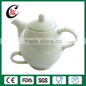 Wholesale customized white ceramic tea set for one person