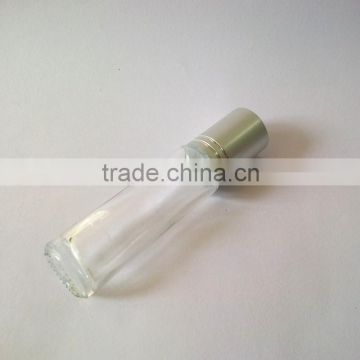 Hot sales 10ml amber clear perfume roll on bottles with glass and metal roller and aluminum cap