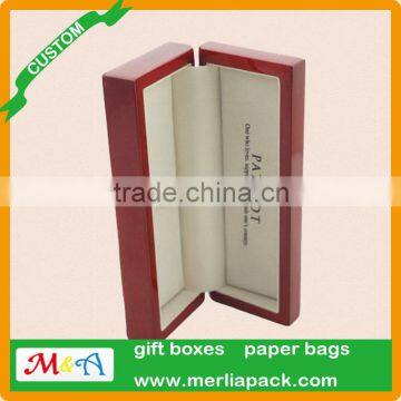 Oak Wood Single Pen & Case Storage Box Calligraphy Wooden Stash Box