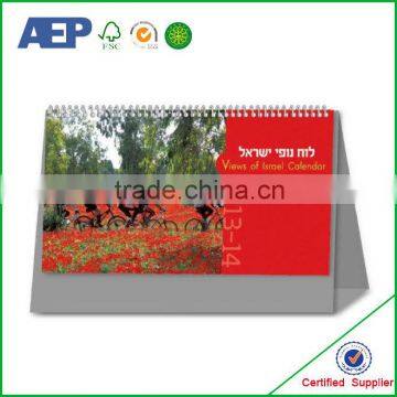 Spiral Bound High Quality Folded Table Spiral Bound Desk Calendar Printing photo-6