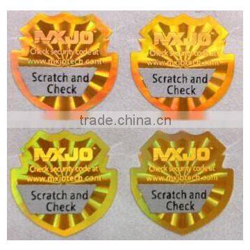 scratch hologram label