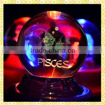 High Quality Laser Engraved Glass Magic Ball For Table Centerpieces