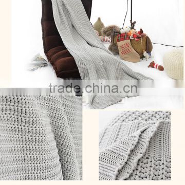 16JWB03 cashmere loose cable knit blanket