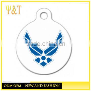 Cheap Air Force logo dog tag for military family pets, custom engraved logo military tags(QD-0122)